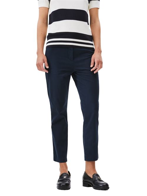 Pantalone donna blu scuro in cotone Tommy Hilfiger | WW0WW45920C1G